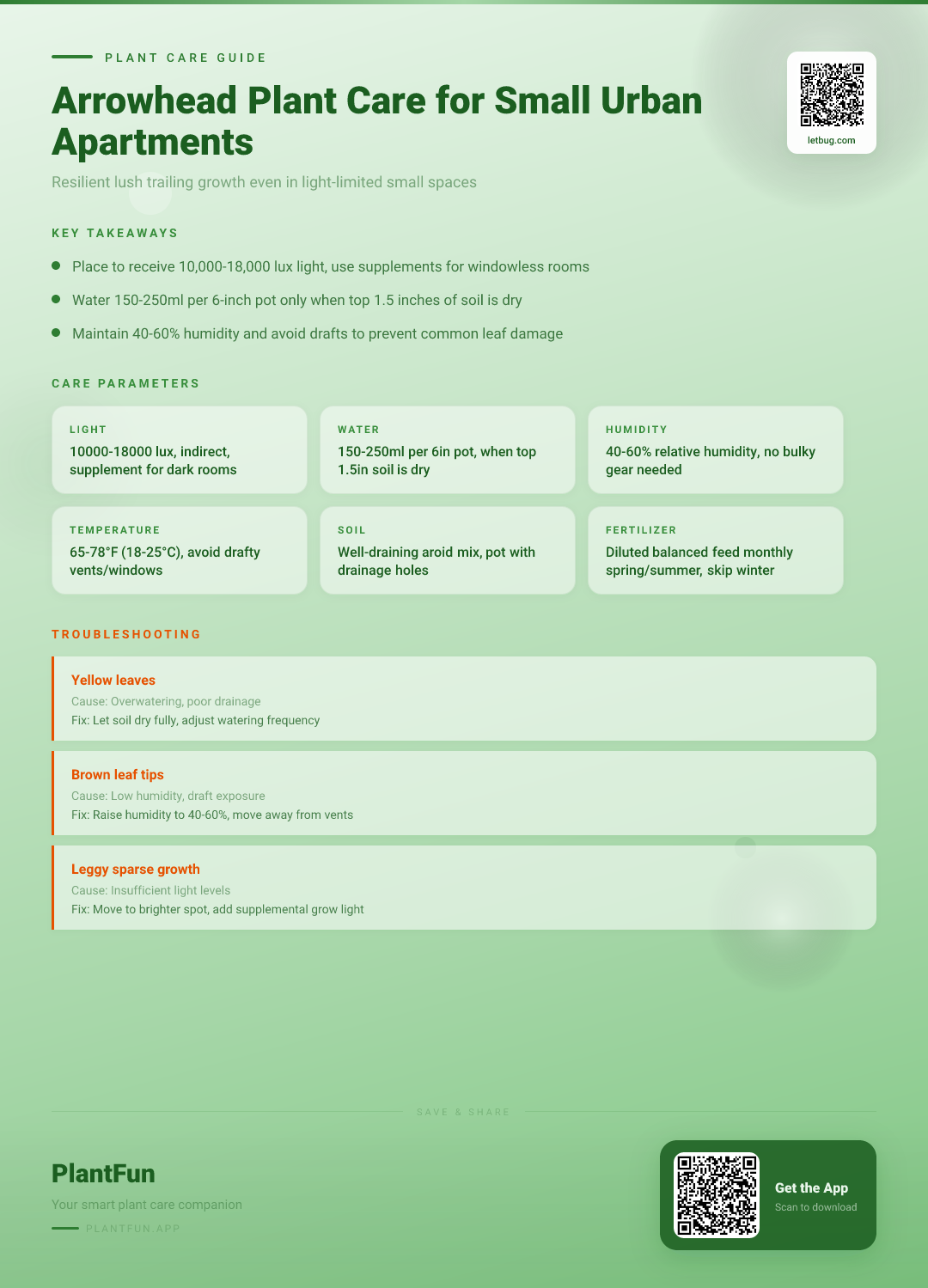 Arrowhead Plant in Small Urban Apartments: The Complete Care Checklist for Resilient Growth — Care Guide for indoor houseplants