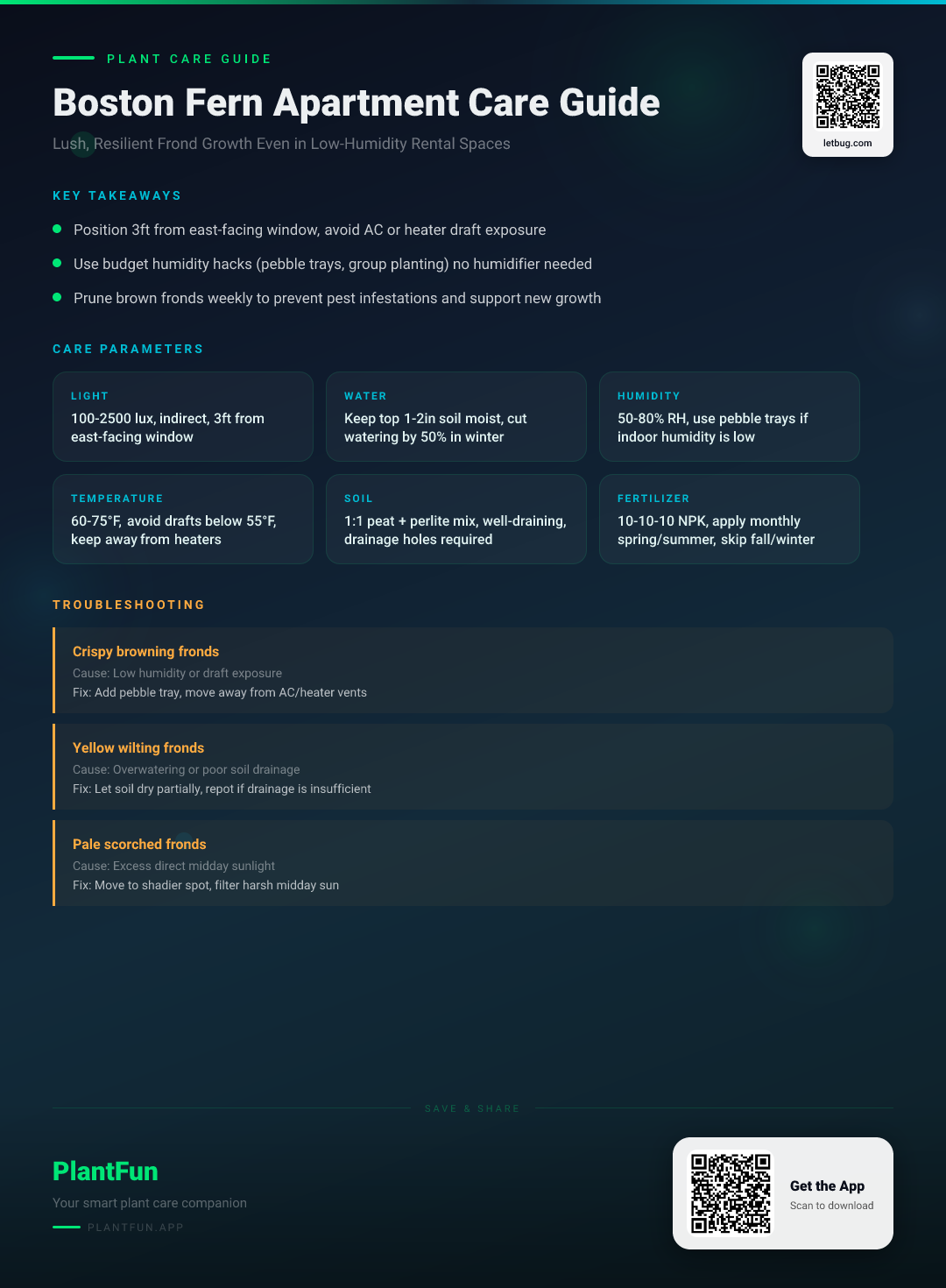 Boston Fern Care Checklist for Apartments: 7 Simple Steps for Lush, Resilient Growth — Care Guide for indoor houseplants