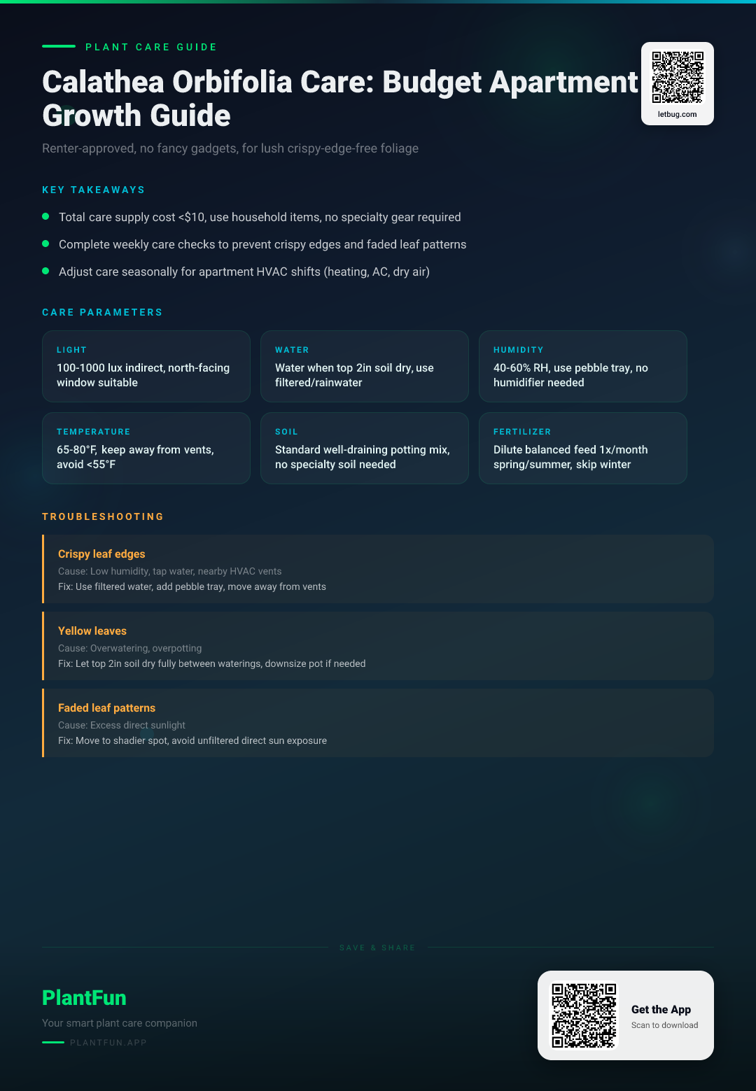 The Budget Calathea Orbifolia Care Checklist for Resilient Growth in Small Urban Apartments — Care Guide for indoor houseplants