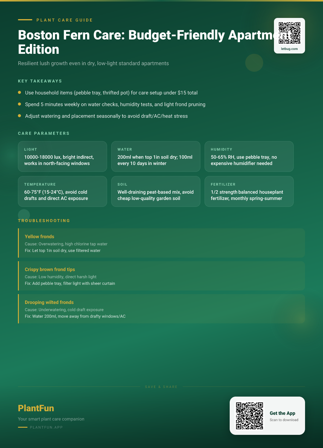 The Budget-Friendly Boston Fern Care Checklist for Resilient Growth in Typical Apartments — Care Guide for indoor houseplants