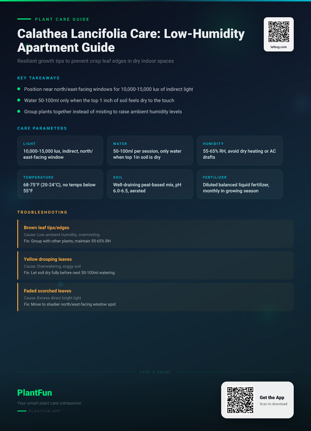 Calathea Lancifolia in a Low-Humidity Apartment: A Fail-Safe Care Guide for Resilient Growth — Care Guide for indoor houseplants