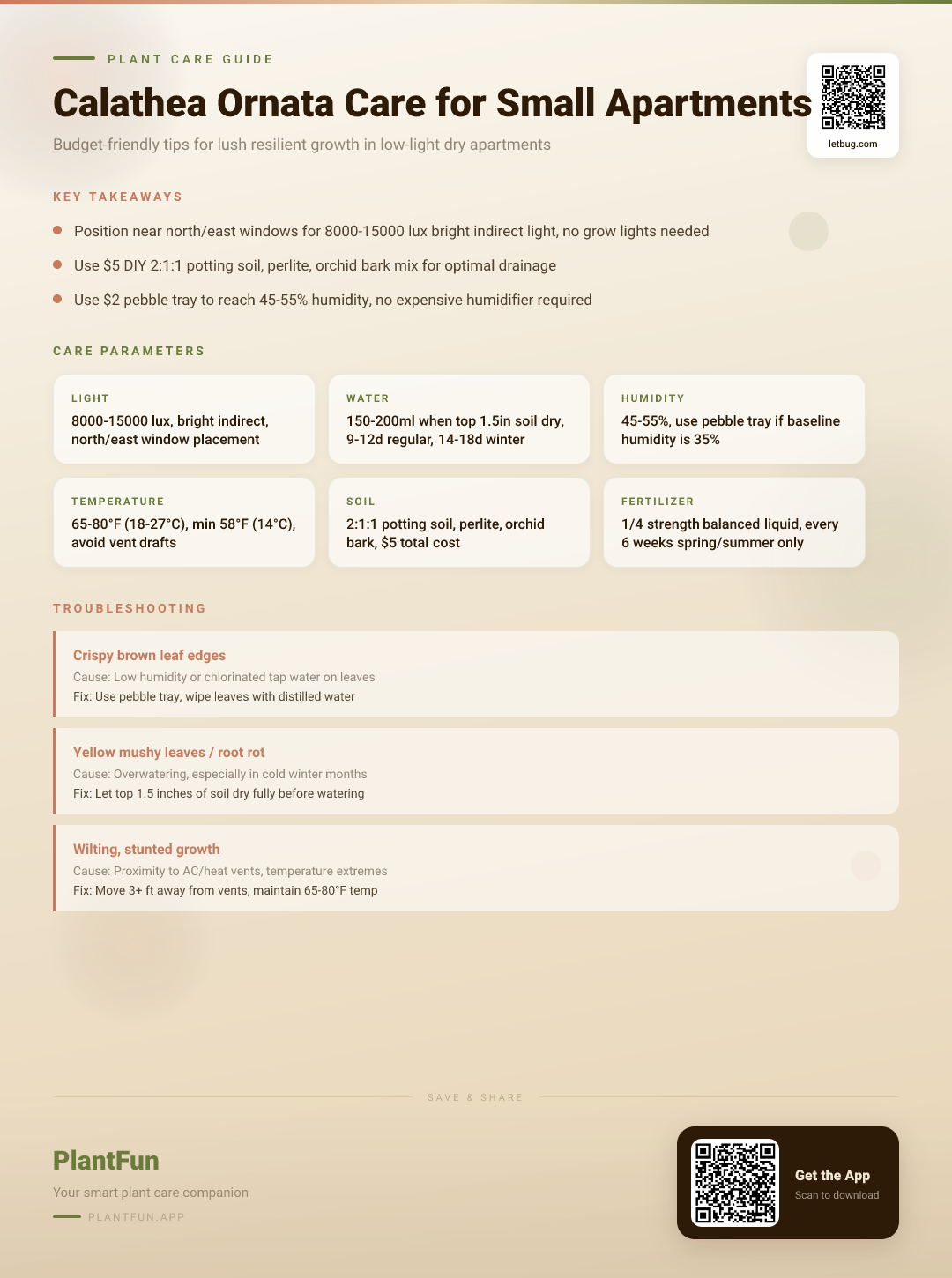 Calathea Ornata Care Checklist for Small Apartments: Budget Tips for Lush Resilient Growth — Care Guide for indoor houseplants