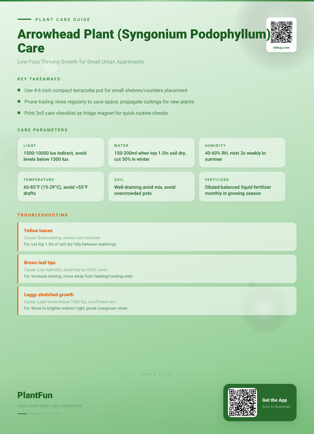 The Complete Arrowhead Plant Care Checklist for Thriving Growth in Small Urban Apartments — Care Guide for indoor houseplants