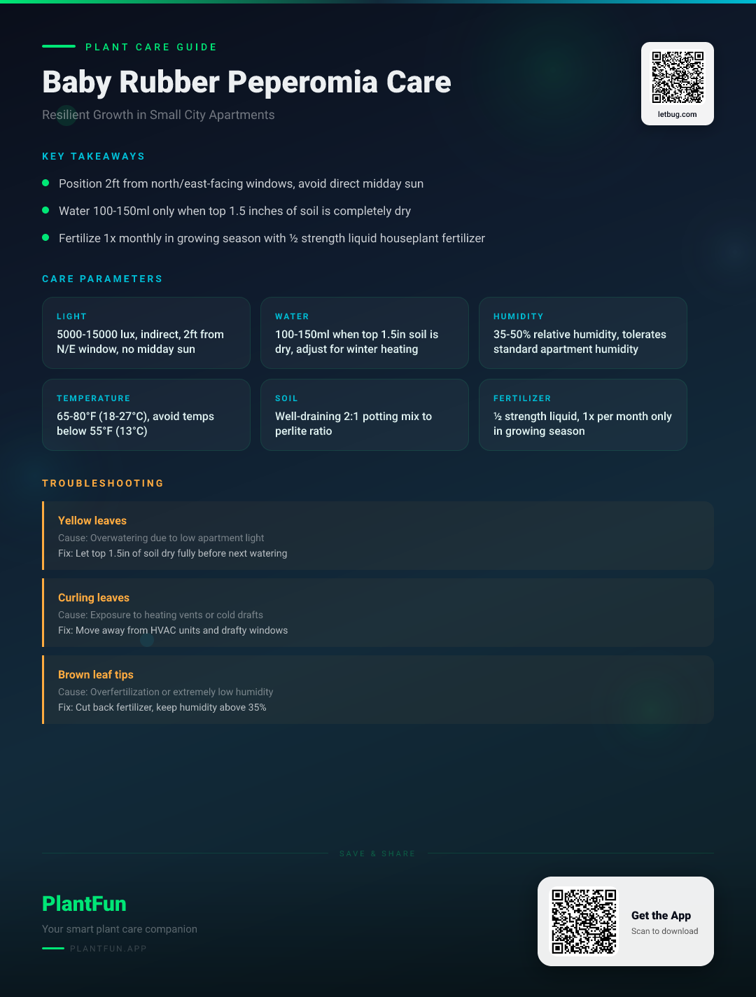 The Complete Baby Rubber Peperomia Care Checklist for Resilient Growth in Small City Apartments — Care Guide for indoor houseplants