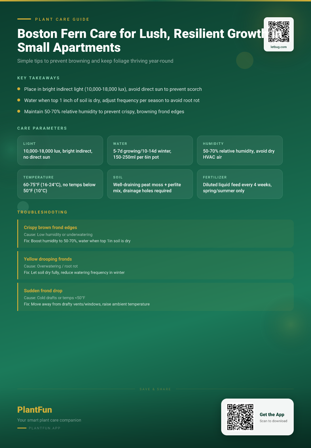 The Complete Boston Fern Care Checklist for Lush, Resilient Growth in Small Apartments — Care Guide for indoor houseplants
