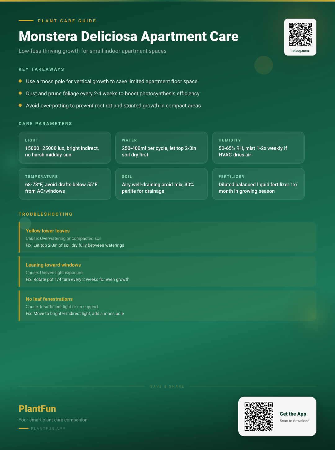 The Complete Monstera Deliciosa Care Guide for Apartment Living: Light, Water, Soil & More — Care Guide for indoor houseplants