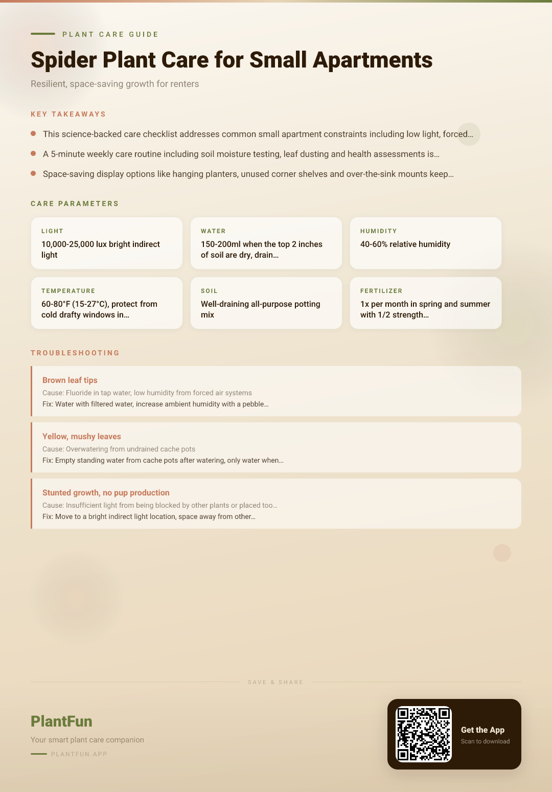 The Complete Spider Plant Care Checklist for Resilient Growth in Small Urban Apartments — Care Guide for indoor houseplants