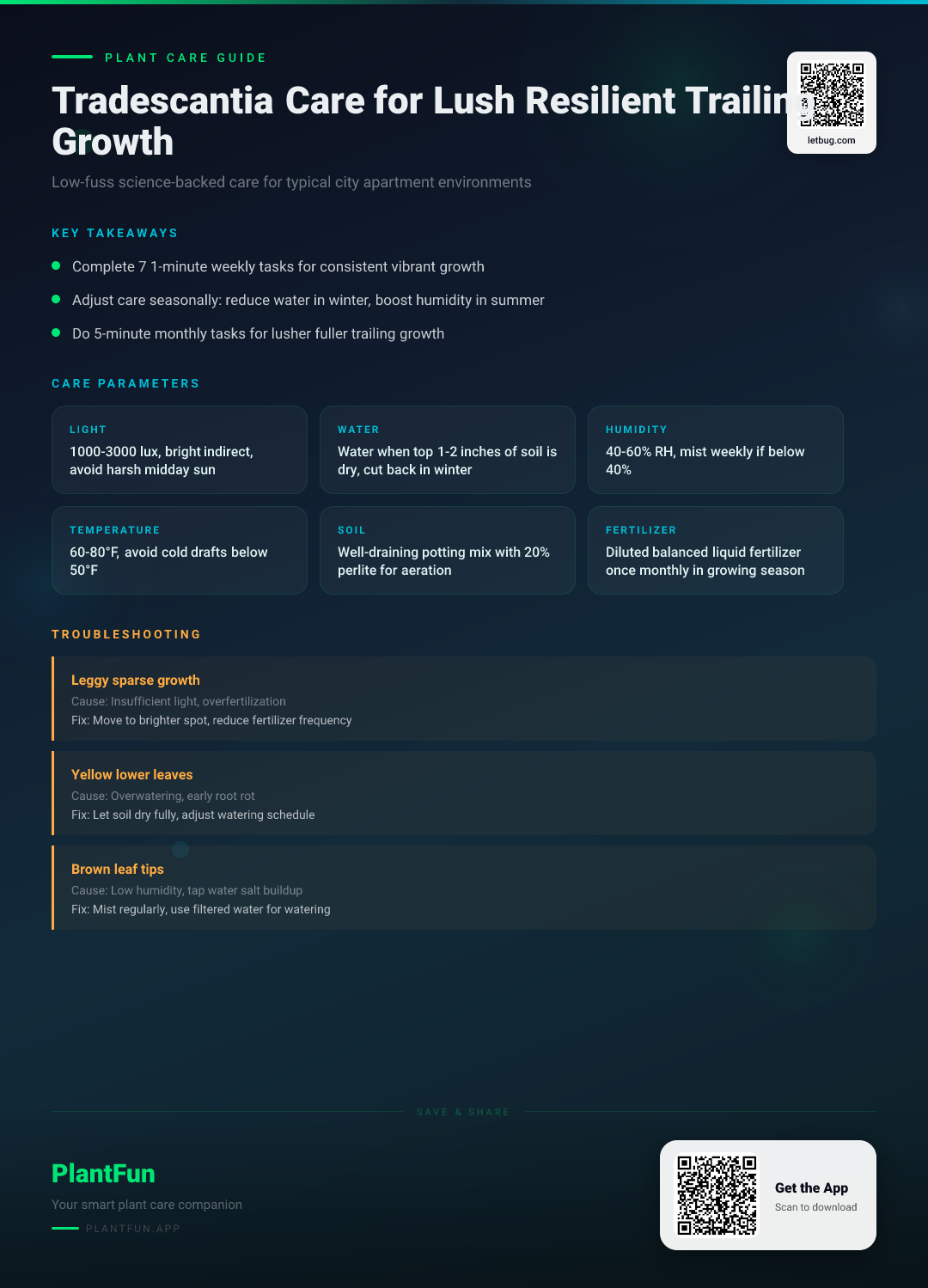 The Complete Tradescantia Care Checklist for Resilient Growth in Typical City Apartments — Care Guide for indoor houseplants