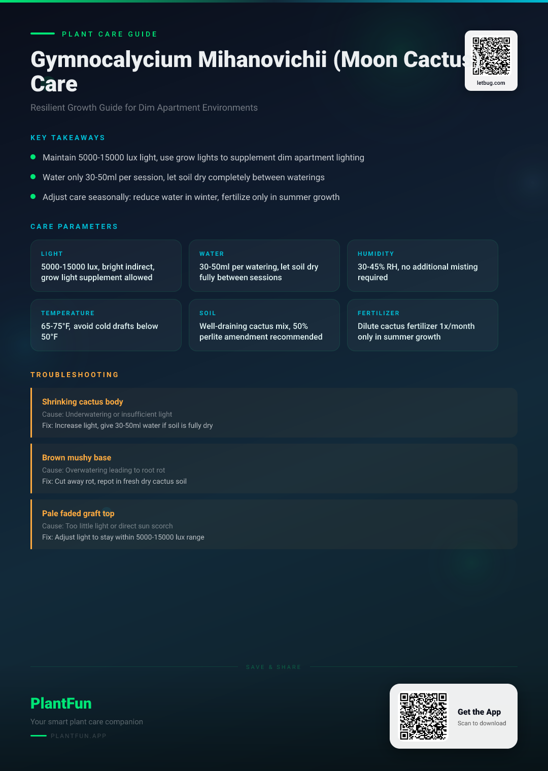 Gymnocalycium Mihanovichii in a Dim Apartment: The Complete Care Guide for Resilient Growth — Care Guide for indoor houseplants