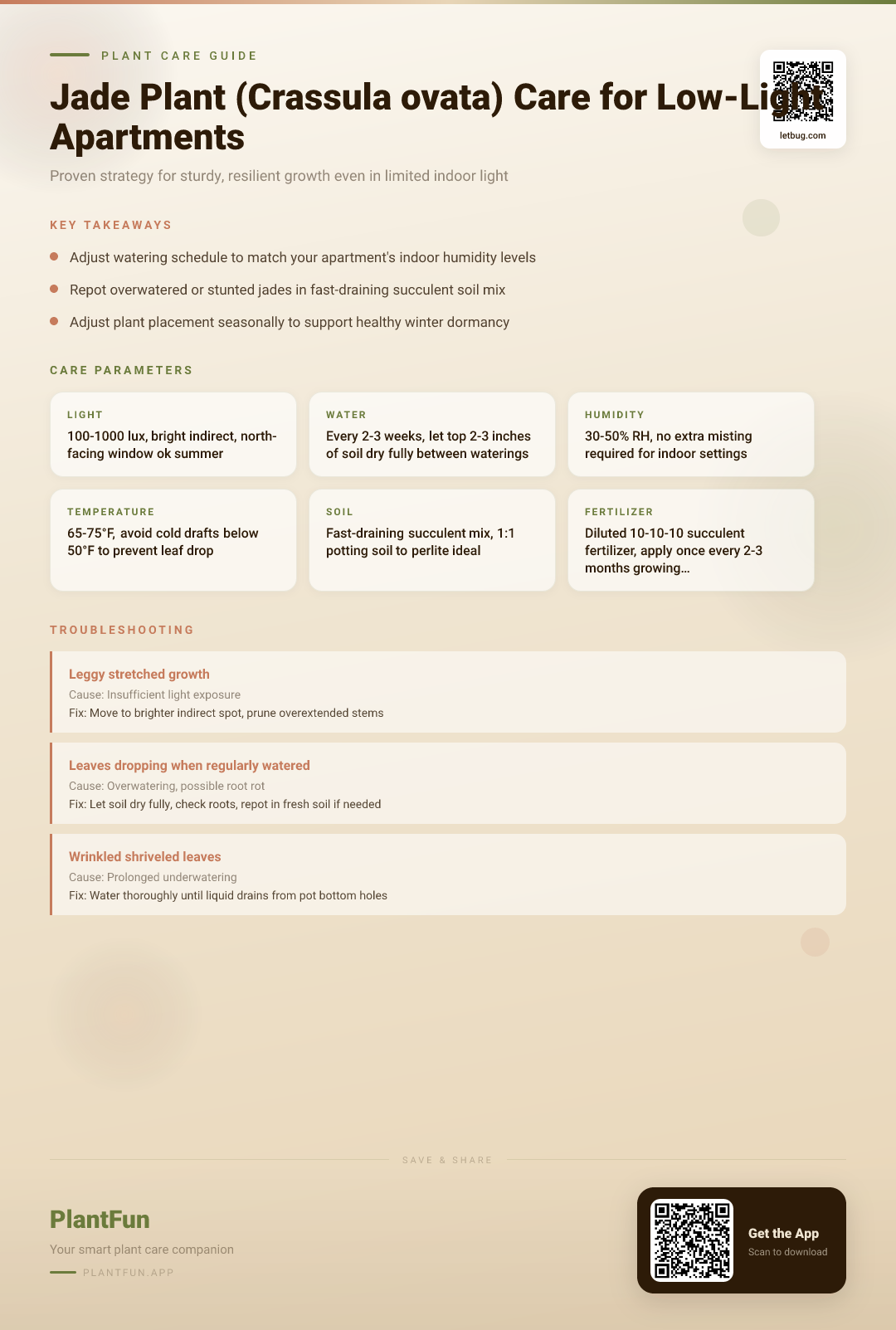 Jade Plant Care for Low-Light Apartments: The Proven Strategy for Resilient, Sturdy Growth — Care Guide for indoor houseplants