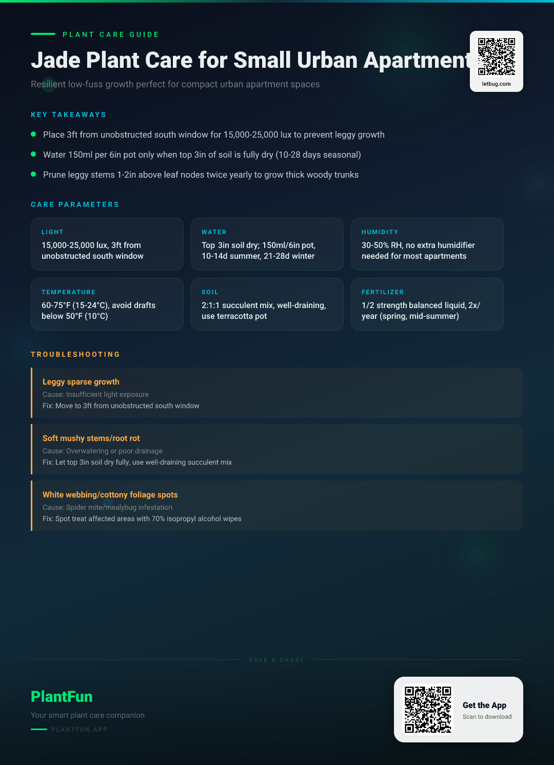 Jade Plant in Small Urban Apartments: The Only Resilient Growth Checklist You Need — Care Guide for indoor houseplants