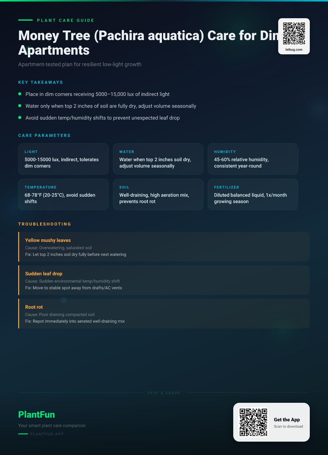 Money Tree in a Dim Apartment: The Complete Care Guide for Resilient Growth — Care Guide for indoor houseplants