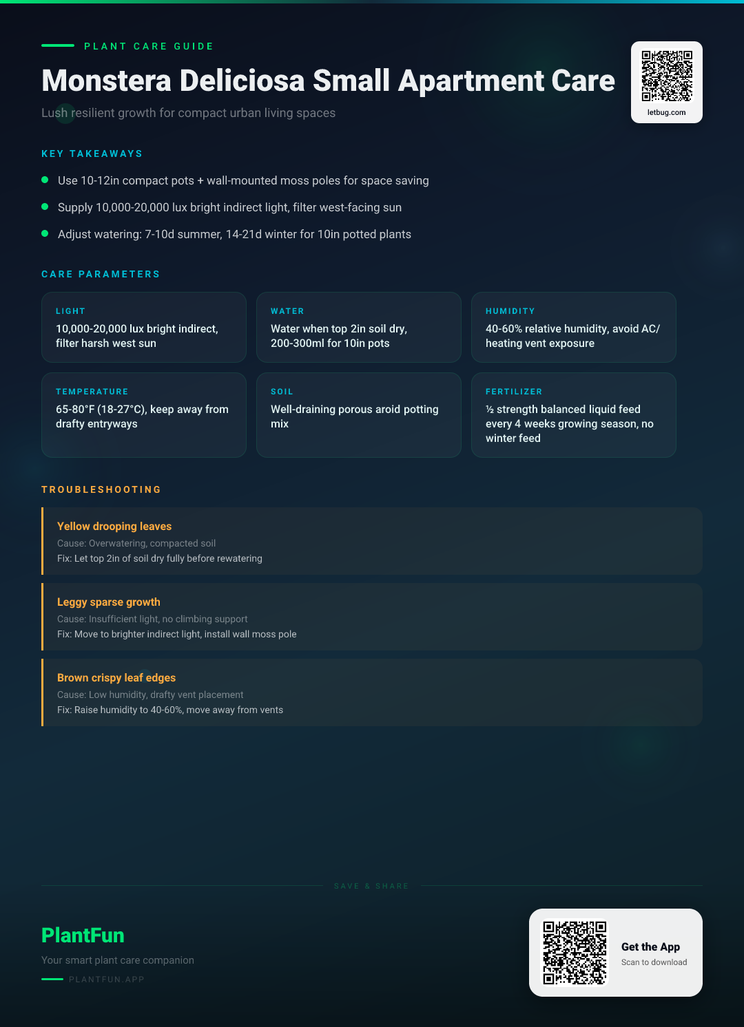Monstera Deliciosa in Small Urban Apartments: The Only Care Checklist for Resilient Lush Growth — Care Guide for indoor houseplants
